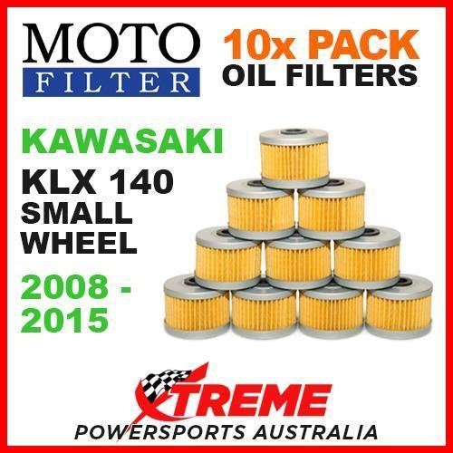 10 PACK MX MOTO FILTER OIL FILTERS KAWASAKI KLX 140 KLX140 SMALL WHEEL 2008-2015
