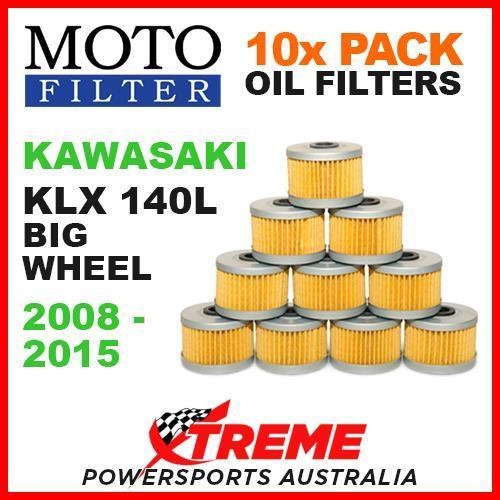 10 PACK MX MOTO FILTER OIL FILTERS KAWASAKI KLX 140L KLX140L BIG WHEEL 2008-2015