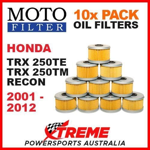 10 PACK MX MOTO FILTER OIL FILTERS HONDA TRX 250TE 250TM RECON 2001-2012 ATV