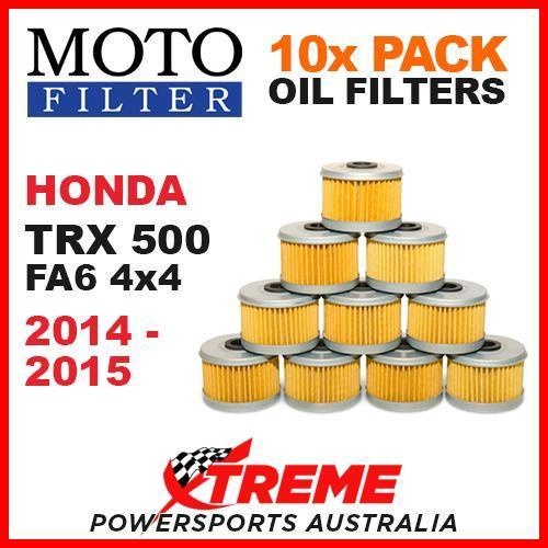 10 PACK MX MOTO FILTER OIL FILTERS HONDA TRX500FA6 TRX 500 FA6 4x4 2014-2015 ATV