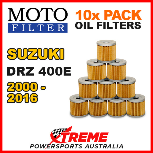10 PACK MOTO MX OIL FILTERS For Suzuki DRZ400E DRZ 400E DR Z400E 2000-2016 DIRT BIKE