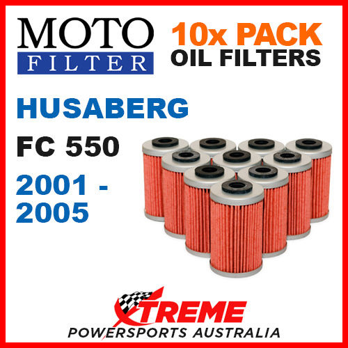 10 PACK MOTO MX OIL FILTERS HUSABERG FC550 550FC FC 550 2001-2005 MOTOCROSS BIKE