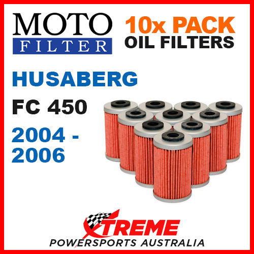 10 PACK MOTO MX OIL FILTERS HUSABERG FC450 450FC FC 450 2004-2006 MOTORCROSS