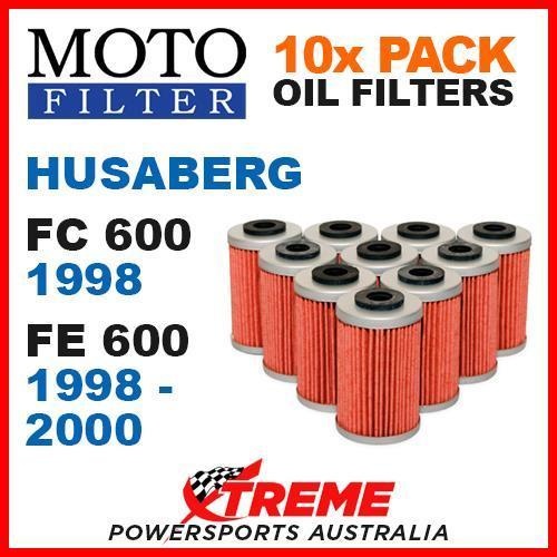 10 PACK MOTO MX OIL FILTERS HUSABERG FC600 600FC 1998 FE600 600FE 1998-2000 BIKE