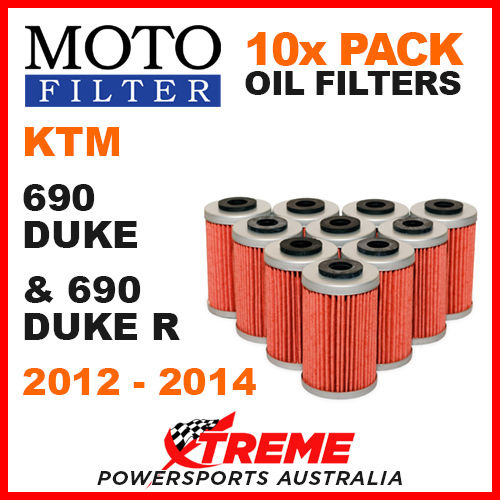 10 PACK MOTO MX OIL FILTERS KTM 690 DUKE 690R DUKE R 2012-2014 MOTORCYCLE SPORT