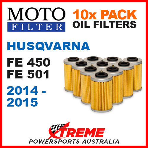 10 PACK MOTO MX OIL FILTERS HUSQVARNA FE450 FE501 FE 450 501 2014-2015 DIRT BIKE
