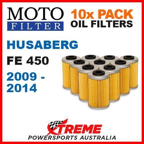 10 PACK MOTO MX OIL FILTERS HUSABERG FE 450 FE450 2009-2014 ENDURO DIRT BIKE