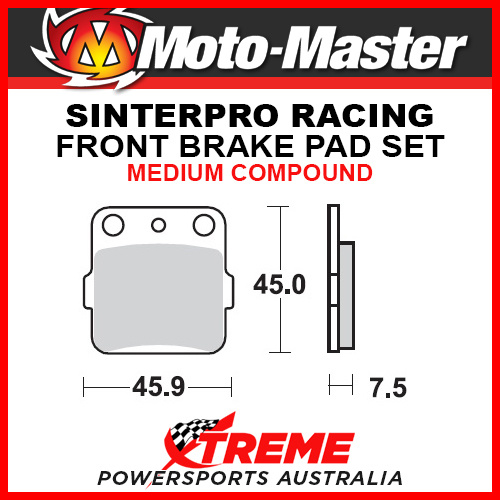 Moto-Master Kawasaki KFX450R 07-14 Racing Sintered Medium Rear Brake Pads 091411