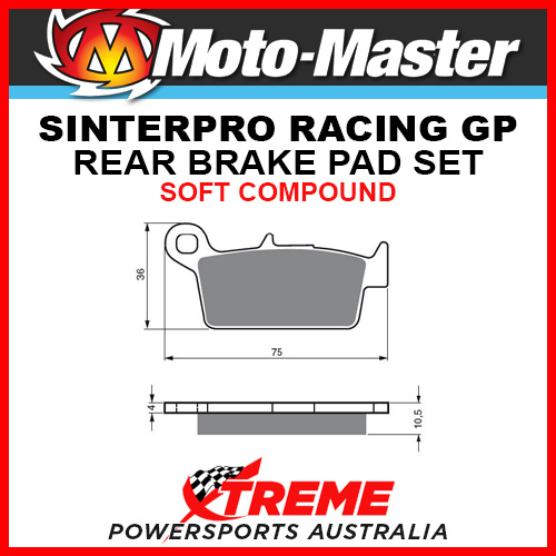 MM Gas-Gas EC300 45mm Marzocchi 00-02 Racing GP Sintered Soft Rear Brake Pads 091812