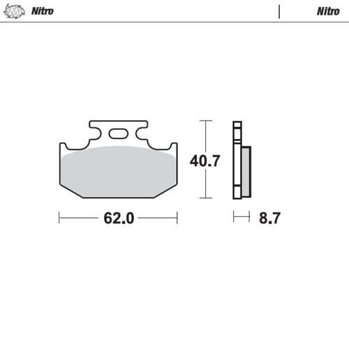 Moto-Master Honda CR125R 1987-1994 Nitro Sintered Hard Front Brake Pad 092221
