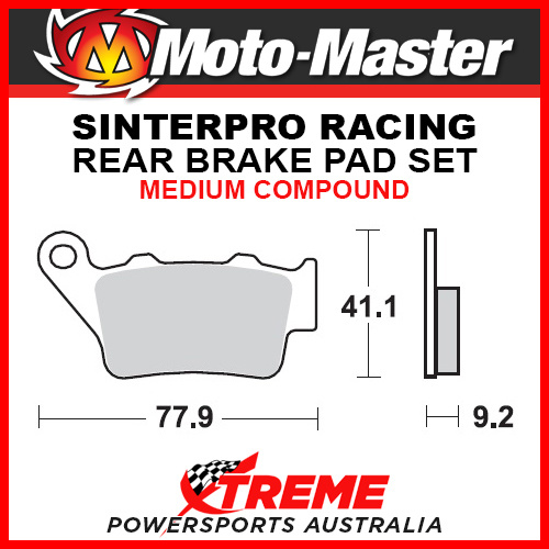 Moto-Master KTM 525 EXC 2003 Racing Sintered Medium Rear Brake Pads 093211