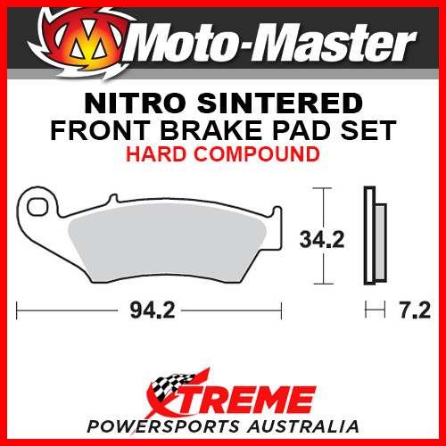 Moto-Master Honda XR600R 1993-2000 Nitro Sintered Hard Front Brake Pad 093421