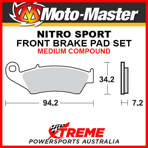 Moto-Master Yamaha YZ250 1998-2007 Nitro Sintered Hard Front Brake Pad 093421