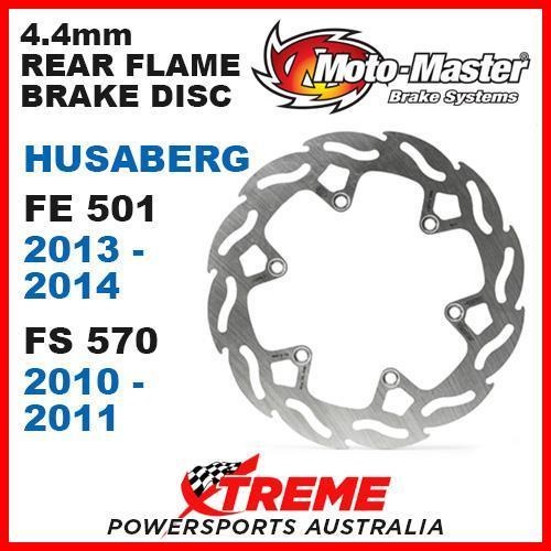 MOTO MASTER 4.4mm REAR FLAME BRAKE ROTOR HUSABERG FE 501 13-2014 FS 570 10-2011
