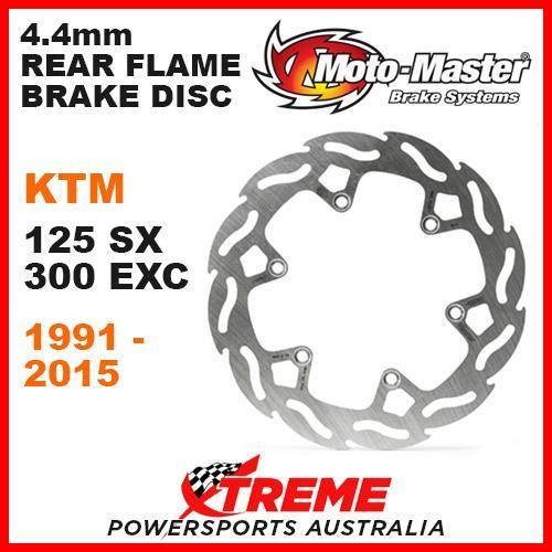 MOTO MASTER 4.4mm REAR FLAME BRAKE ROTOR KTM 125SX 125 SX 300 EXC 300EXC 91-2015