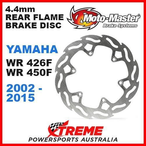 MOTO MASTER 4.4mm REAR FLAME BRAKE ROTOR YAMAHA WR426F WR450F WRF 426 450 02-15
