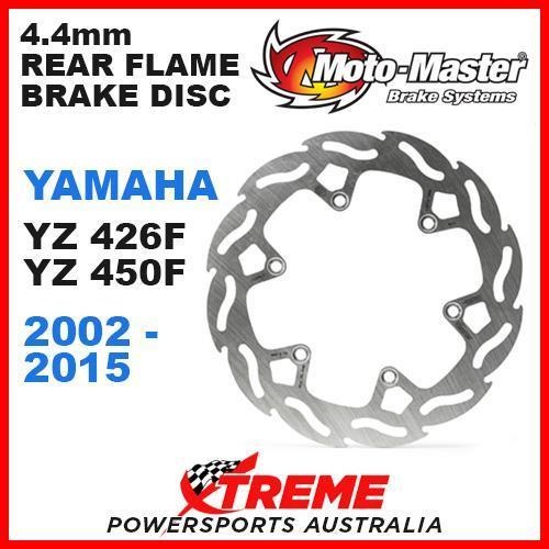 MOTO MASTER 4.4mm REAR FLAME BRAKE ROTOR YAMAHA YZ426F YZ450F YZF 426 450 02-15