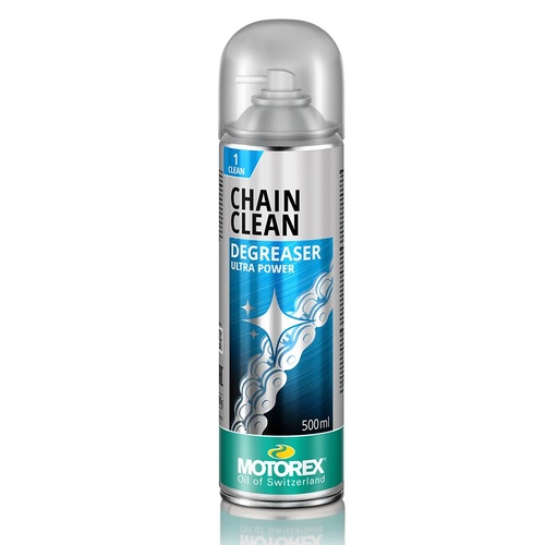 Motorex 500ml 611 Chain Cleaning Degreaser Spray MCC611500