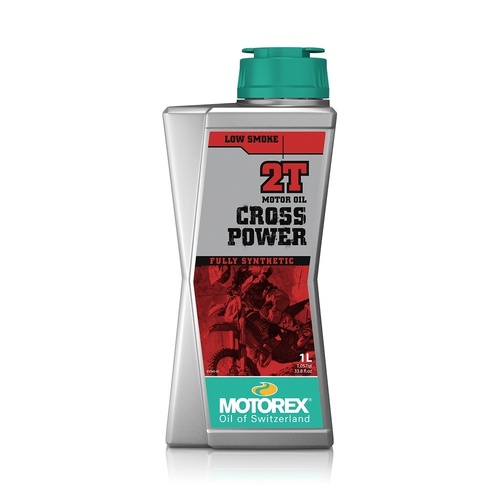 Motorex 1L Fully Synthetic Cross Power 2T Low Smoke Motor Oil MCP2T1