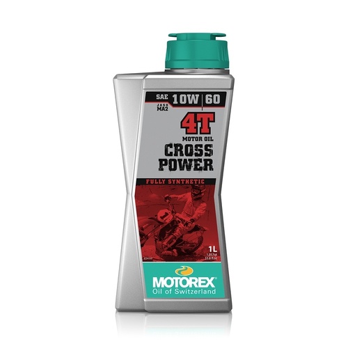 Motorex 1L 10W60 4T Fully Synthetic Cross Power Motor Oil MCP4T10601
