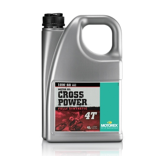 Motorex 4L 10W60 4T Fully Synthetic Cross Power Motor Oil MCP4T10604
