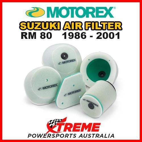 Motorex For Suzuki RM80 RM 80 80cc 1986-2001 Foam Air Filter Dual Stage