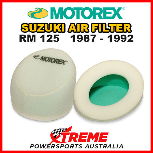 Motorex For Suzuki RM125 RM 125 1987-1992 Foam Air Filter Dual Stage