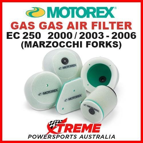 Motorex Gas-Gas EC 250 MARZOCCHI 2000,2003-2006 Foam Air Filter Dual Stage