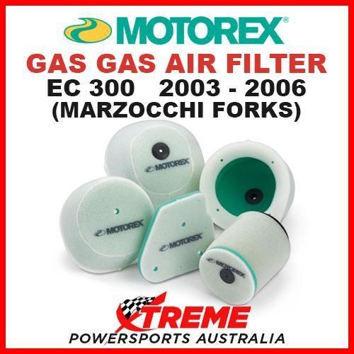 Motorex Gas-Gas EC300 EC 300 MARZOCCHI 2003-2006 Foam Air Filter Dual Stage