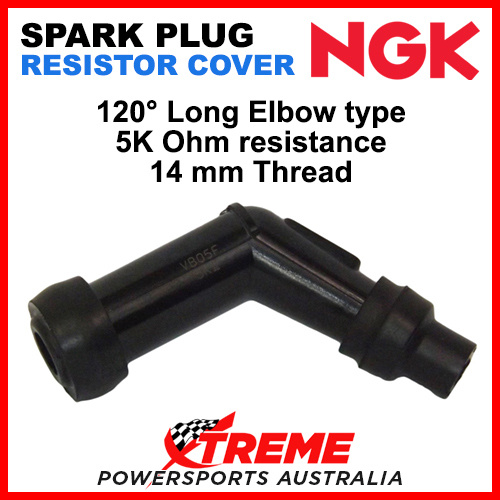 NGK VB05F Spark Plug Resistor Cover Cap 120 Degree Long 5k Resist 14mm Thread