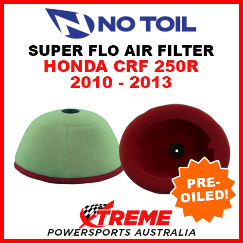No Toil Honda CRF250R 2010-2013 Super Flo Flame Resistant Air Filter Element