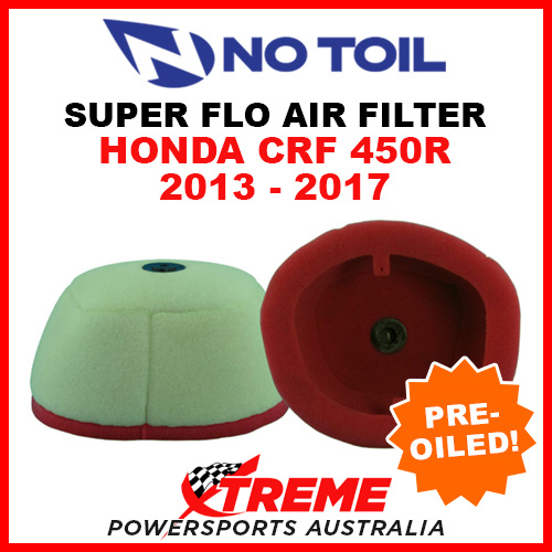No Toil Honda CRF450R 2013-2017 Super Flo Flame Resistant Air Filter Element
