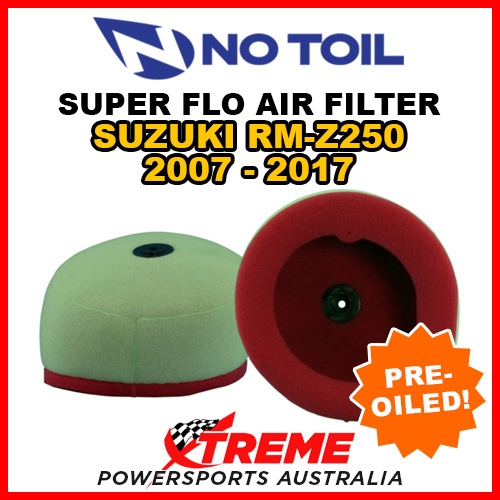 No Toil For Suzuki RMZ250 RM Z250 2007-2017 Super Flo Air Filter Element