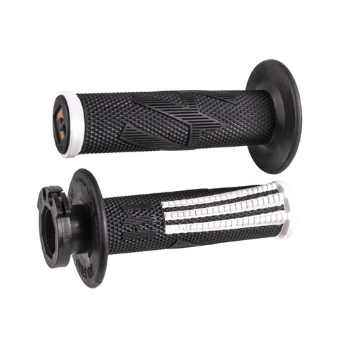 ODI MX EMIG PRO Lock-On Throttle Grips Black/White 2/4-Stroke Motocross Dirtbike