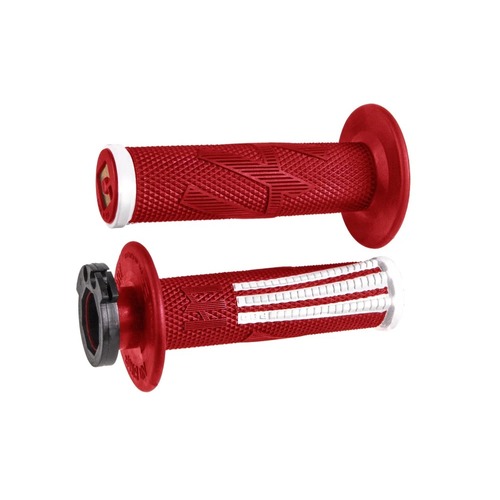 ODI MX EMIG PRO Lock-On Throttle Grips Red/White 2/4-Stroke Motocross Dirt Bike