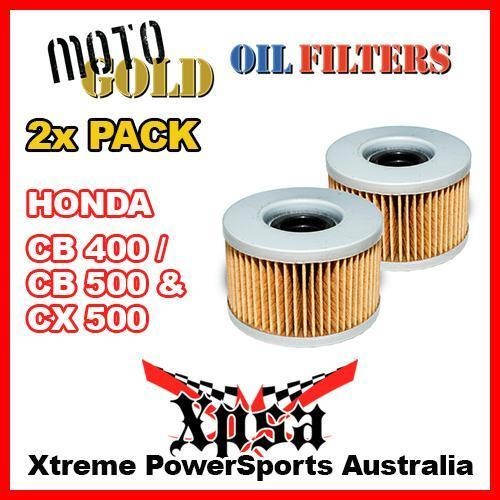 2 PACK MOTO GOLD OIL FILTER HONDA CB 400 CB400 CB 500 CB500 CX CX500 OF1 KN111