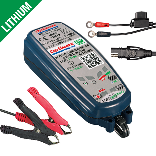 Optimate Lithium 4S 8-Step 12.8B 0.8A Battery Charger Maintainer TM478