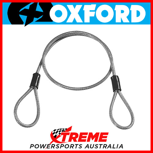 Oxford Security 1.2m x 12mm Silver LockMate12 Armoured Cable Lock MX Motorcycle
