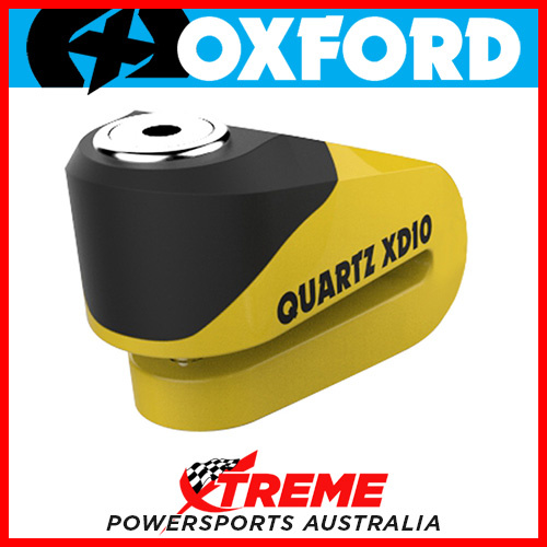 Oxford Security 10mm Pin Yellow/Black Quartz XD10 Disc Lock MX Motorcycle Bike