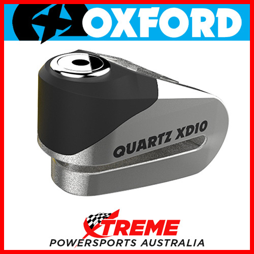 Oxford Security 10mm Pin Brushed ST/ST Quartz XD10 Disc Lock MX Motorcycle Bike