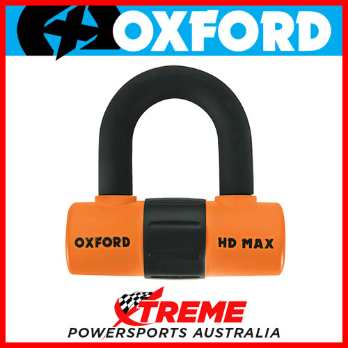 Oxford Security 14mm Shackle Orange HD Max Disc Lock MX Motorcycle Bike