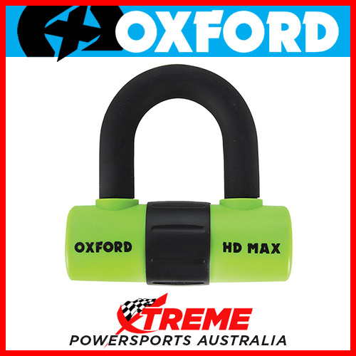 Oxford Security 14mm Shackle Green HD Max Disc Lock MX Motorcycle Bike