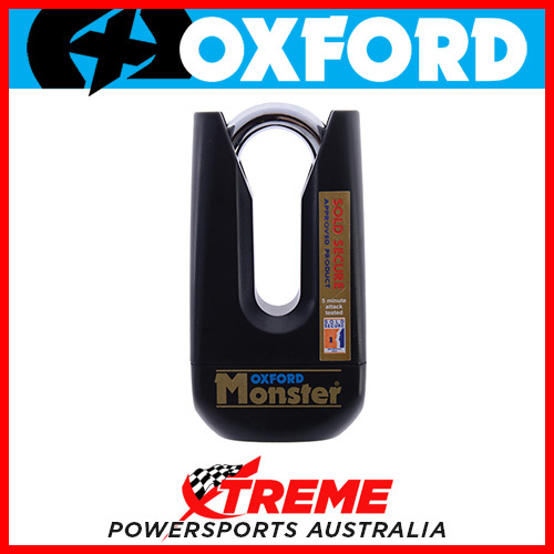 Oxford Security 11mm Shackle Black Monster Ultra Strong Padlock MX Motorcycle