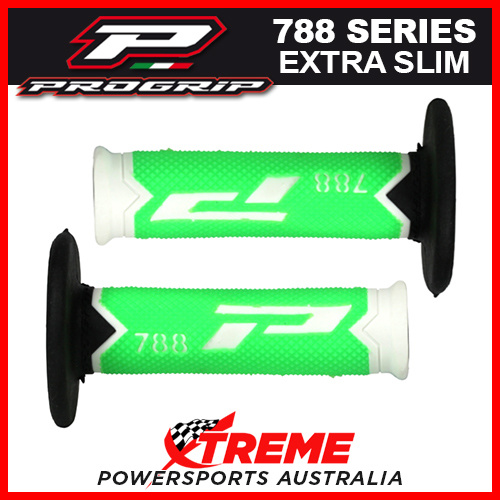 Progrip 788 Triple Density Extra Slim Green/Black Grips MX Dirt Bike Motorcycle