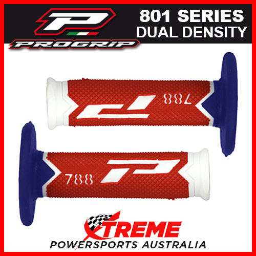 Progrip 788 Triple Density Extra Slim Red/Blue Grips MX Dirt Bike Motorcycle