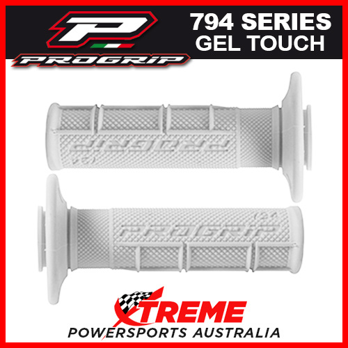 Progrip 794 Half Waffle Single Density White Grips MX Dirt Bike Motorcycle
