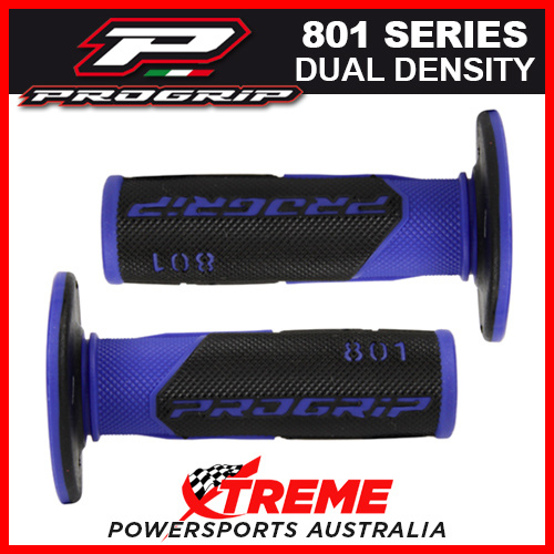 Progrip 801 Half Waffle Dual Density Blue Grips MX Dirt Bike Motorcycle