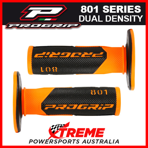 Progrip 801 Half Waffle Dual Density Orange Grips MX Dirt Bike Motorcycle