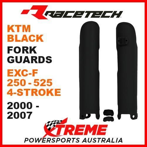 Rtech KTM EXC F 250 450 520 525 4-Stroke 2000-2007 Black Fork Guards Protectors