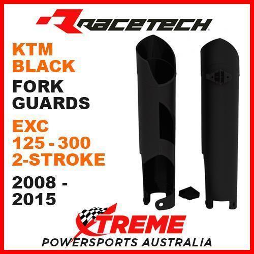 Rtech KTM EXC 125 200 250 300 2-Stroke 2008-2015 Black Fork Guards Protectors